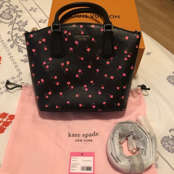 Kate Spade Sylvia floral black handbag - Picture 6 of 9